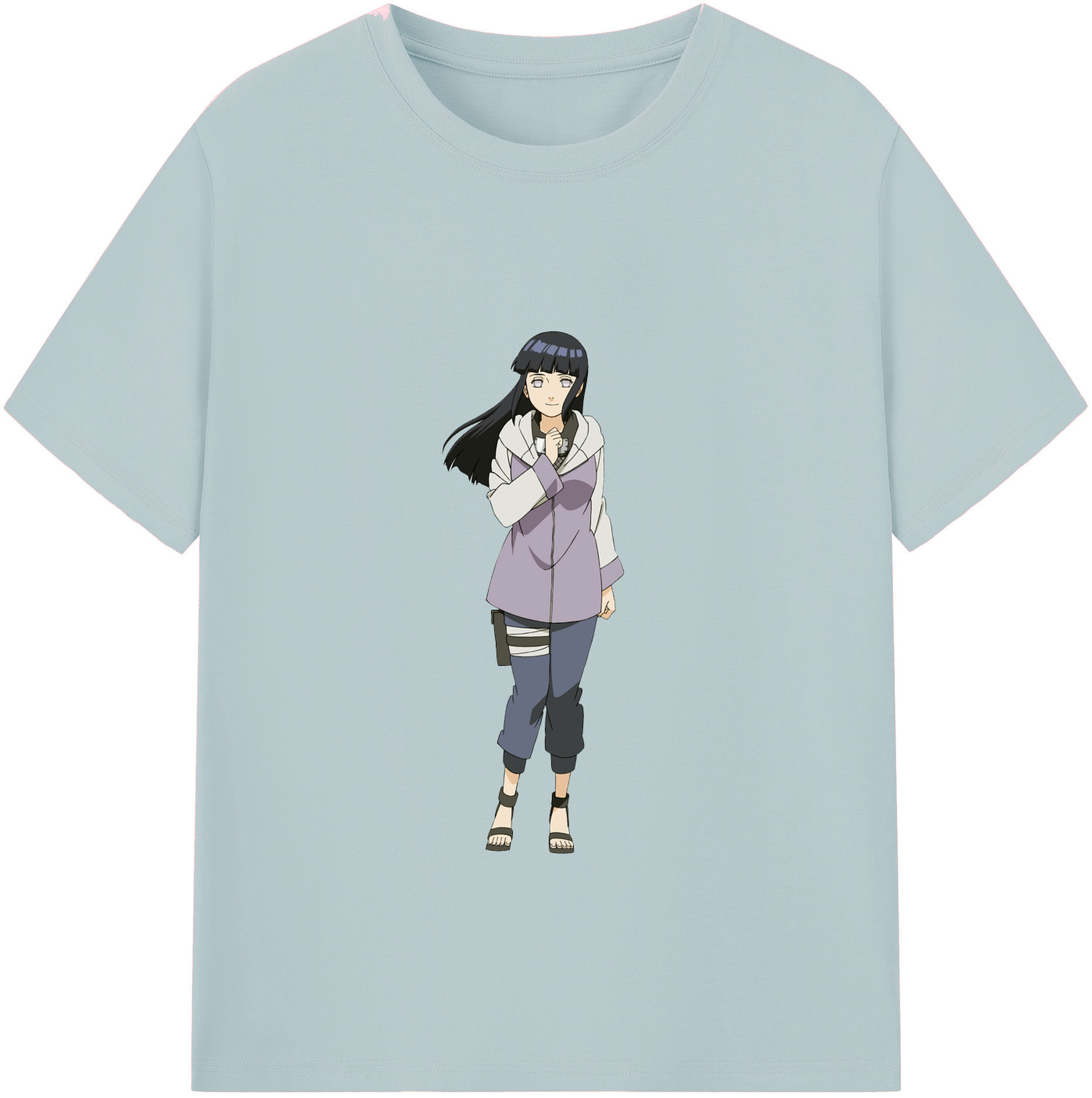 （画像用） NARUTO -ナルト- 日向ヒナタ Hyūga Hinata 綿100％半袖Tシャツ（フロントプリント）